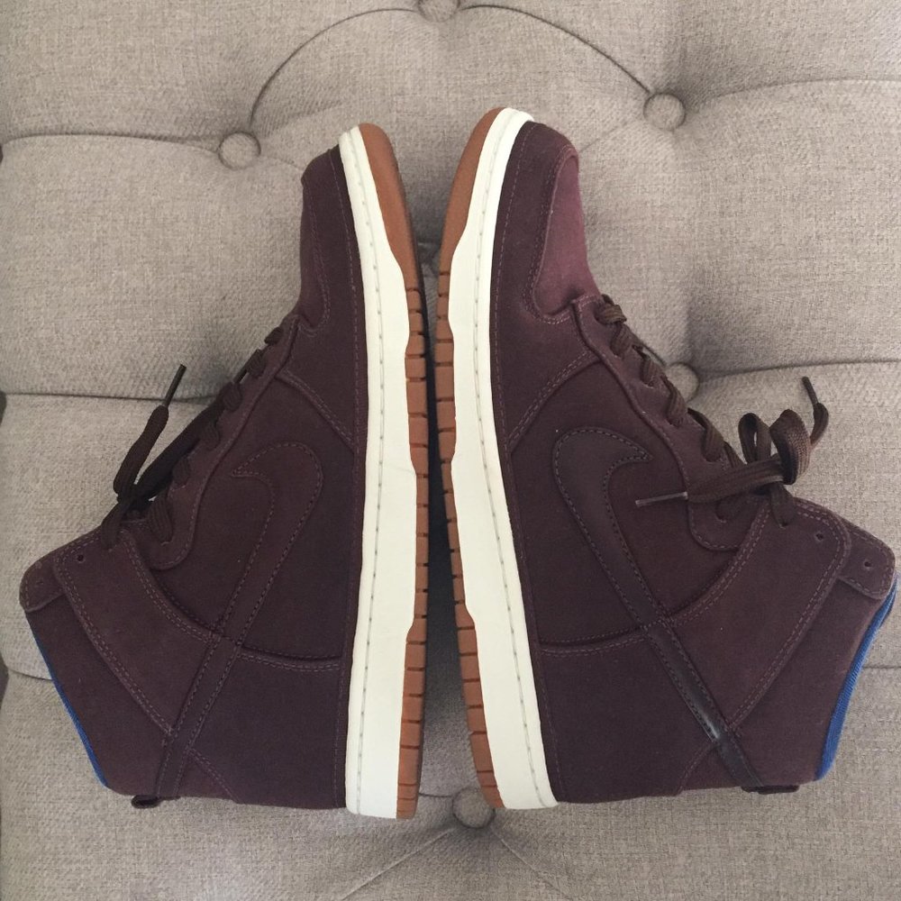Nike Dunk High Premium Deep Burgundy Brown Size 11 - Picture 6 of 12
